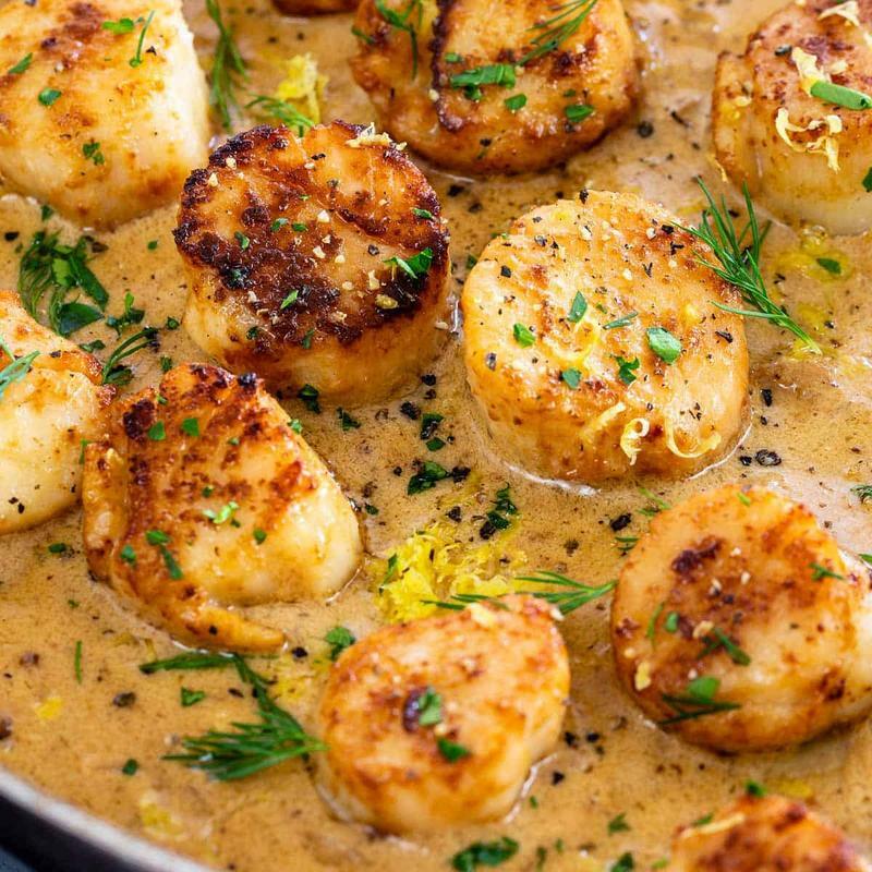 Scallops with Garlic Sauce